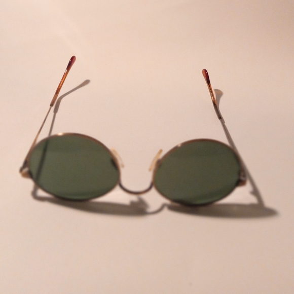 Vintage RANDOLPH ENGINEERING USA 23K  Gold  Plated Round Sunglasses - Picture 7 of 8